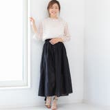 スカート大きいサイズロングフレアカジュアルナチュラルウエストゴムコットンボイルM… | LAPULE  | 詳細画像13 