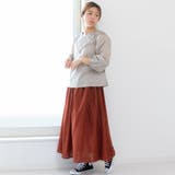 スカート大きいサイズロングフレアカジュアルナチュラルウエストゴムコットンボイルM… | LAPULE  | 詳細画像18 