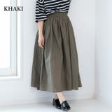 スカート大きいサイズロングフレアカジュアルナチュラルウエストゴムコットンボイルM… | LAPULE  | 詳細画像3 