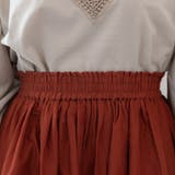 スカート大きいサイズロングフレアカジュアルナチュラルウエストゴムコットンボイルM… | LAPULE  | 詳細画像8 