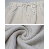 ワイドパンツイージーパンツリブパンツ起毛あったか冬ゆったりルームウェア部屋着パジ… | LAPULE  | 詳細画像17 