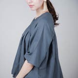 ブラウス半袖40代ゆったり大きめ体型カバーナチュラルきれいめ大人可愛い韓国ファッ… | LAPULE  | 詳細画像14 