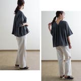 ブラウス半袖40代ゆったり大きめ体型カバーナチュラルきれいめ大人可愛い韓国ファッ… | LAPULE  | 詳細画像15 