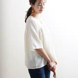 ブラウス半袖40代ゆったり大きめ体型カバーナチュラルきれいめ大人可愛い韓国ファッ… | LAPULE  | 詳細画像18 