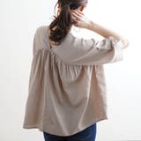 ブラウス半袖40代ゆったり大きめ体型カバーナチュラルきれいめ大人可愛い韓国ファッ… | LAPULE  | 詳細画像8 