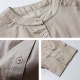 ワンピースシャツワンピース半袖バンドカラー透け素材シアー40代ゆったり大きめ体型… | LAPULE  | 詳細画像11 