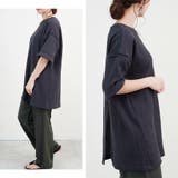 トップス半袖ワッフルバックスリット40代ゆったり大きめ体型カバーオーバーサイズ部… | LAPULE  | 詳細画像18 