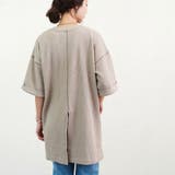 トップス半袖ワッフルバックスリット40代ゆったり大きめ体型カバーオーバーサイズ部… | LAPULE  | 詳細画像4 