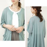 カーディガンロング長袖40代ゆったり大きめ体型カバー羽織り日除け透け素材韓国ファ… | LAPULE  | 詳細画像11 