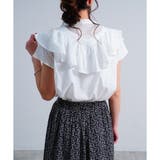 フリルブラウス トップス フレンチスリーブ | LAPULE  | 詳細画像12 