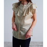 フリルブラウス トップス フレンチスリーブ | LAPULE  | 詳細画像14 