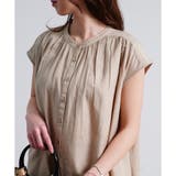 ブラウス 綿麻 ギャザーブラウス | LAPULE  | 詳細画像9 