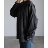 スタンドカラーデザインシャツ レディース 長袖 秋冬 スリット 20代 30代 | relaclo | 詳細画像14 