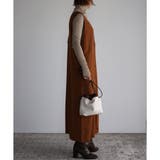 前後2Way ポンチ素材ジャンパースカート レディース | LAPULE | 詳細画像12