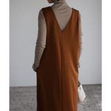 前後2Way ポンチ素材ジャンパースカート レディース | LAPULE | 詳細画像13