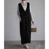 前後2Way ポンチ素材ジャンパースカート レディース | LAPULE | 詳細画像15