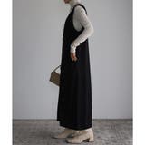 前後2Way ポンチ素材ジャンパースカート レディース | LAPULE | 詳細画像17