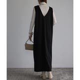 前後2Way ポンチ素材ジャンパースカート レディース | LAPULE | 詳細画像18