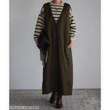 前後2Way ポンチ素材ジャンパースカート レディース | LAPULE | 詳細画像4