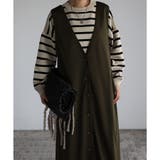 前後2Way ポンチ素材ジャンパースカート レディース | LAPULE | 詳細画像5