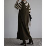 前後2Way ポンチ素材ジャンパースカート レディース | LAPULE | 詳細画像8