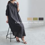 シャツワンピース ロング 半袖 | LAPULE  | 詳細画像1 