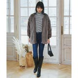 フェイクファーコート レディース ノーカラー | LAPULE  | 詳細画像5 