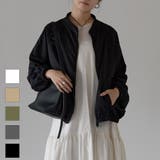 サテンライクオーバーサイズブルゾン レディース アウター | LAPULE  | 詳細画像1 