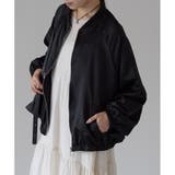 サテンライクオーバーサイズブルゾン レディース アウター | LAPULE  | 詳細画像2 
