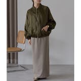 サテンライクオーバーサイズブルゾン レディース アウター | LAPULE  | 詳細画像11 