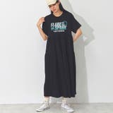 前後プリント ティアードワンピース 半袖 | LAPULE | 詳細画像7
