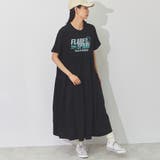 前後プリント ティアードワンピース 半袖 | LAPULE | 詳細画像9