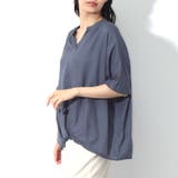 接触冷感 スキッパーブラウス 半袖 | relaclo | 詳細画像10