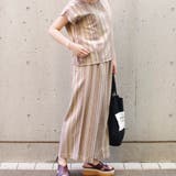 セットアップカジュアル半袖ファッションゆる着ゆったり体型カバー麻ワイドパンツスト… | LAPULE  | 詳細画像11 