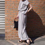 セットアップカジュアル半袖ファッションゆる着ゆったり体型カバー麻ワイドパンツスト… | LAPULE  | 詳細画像16 