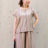 セットアップカジュアル半袖ファッションゆる着ゆったり体型カバー麻ワイドパンツスト… | LAPULE  | 詳細画像19 