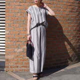 セットアップカジュアル半袖ファッションゆる着ゆったり体型カバー麻ワイドパンツスト… | LAPULE  | 詳細画像4 