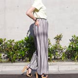 セットアップカジュアル半袖ファッションゆる着ゆったり体型カバー麻ワイドパンツスト… | LAPULE  | 詳細画像6 