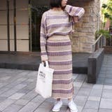 ゆったりニットセーターボーダーパフスリーブオーバーシルエット丸首トップスM大きい… | LAPULE  | 詳細画像16 
