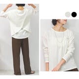 Tシャツ レディース 長袖 | LAPULE  | 詳細画像1 