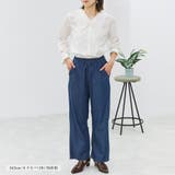 ワイドパンツゆったりオフィスカジュアルベイカーパンツボトム綿麻春夏シンプルM大き… | LAPULE | 詳細画像4