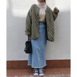 キルティング ノーカラーコート レディース | LAPULE | 詳細画像5