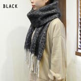 冬マフラーボリュームざっくりバルキーふわふわフリンジミルキーカラーM大きいサイズ… | LAPULE | 詳細画像4