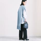 トップスベストニットベストロングベストサイドリボン冬春ゆったり大きいサイズ体型カ… | LAPULE  | 詳細画像14 