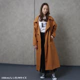 スプリングコートトレンチコートゆったり体型カバーオーバーサイズ通勤アウターロング… | LAPULE  | 詳細画像2 