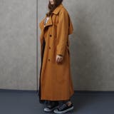 スプリングコートトレンチコートゆったり体型カバーオーバーサイズ通勤アウターロング… | LAPULE  | 詳細画像3 