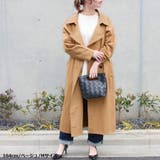 スプリングコートトレンチコートゆったり体型カバーオーバーサイズ通勤アウターロング… | LAPULE  | 詳細画像9 