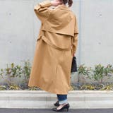 スプリングコートトレンチコートゆったり体型カバーオーバーサイズ通勤アウターロング… | LAPULE  | 詳細画像10 