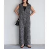 深Vネックツイードサロペット | Riberry | 詳細画像2 