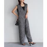 深Vネックツイードサロペット | Riberry | 詳細画像3 